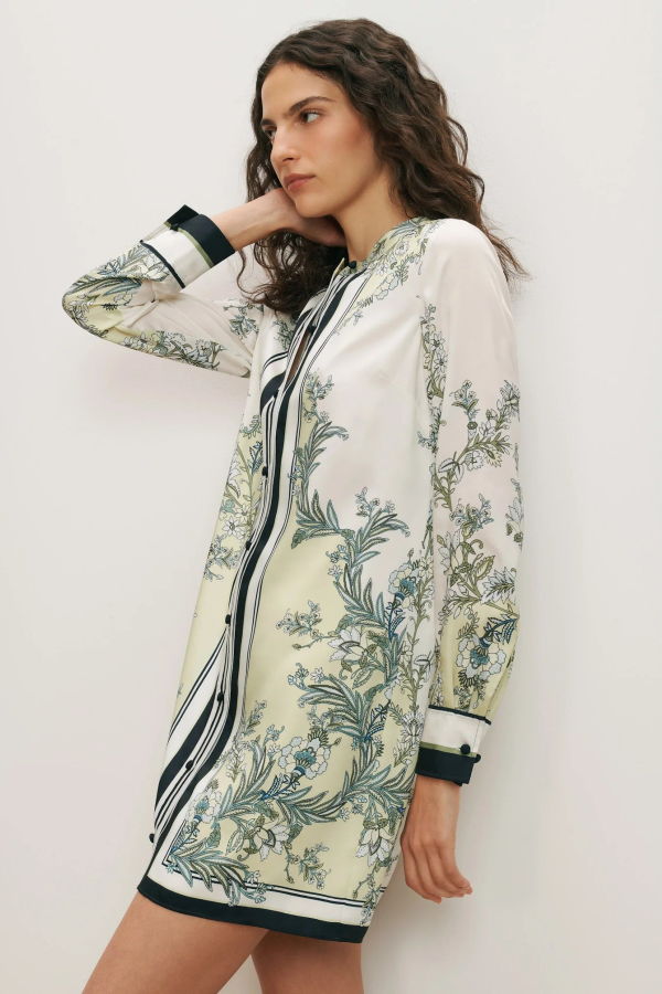 Veronica Beard Carstowe Scarf-Print Mini Dress