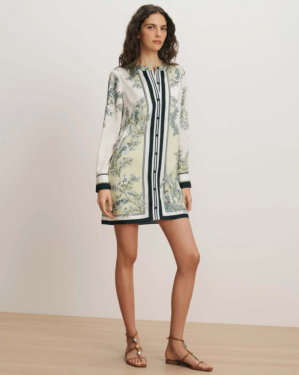 Veronica Beard Carstowe Scarf-Print Mini Dress - Image 2 of 6