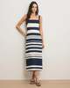 Veronica Beard Ella Striped Linen Midi Dress - Thumbnail 1
