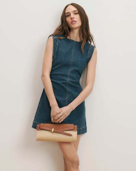 chinese dress ladies Veronica Beard Women's Zee Mini Dress - Blue - Size 4 main image 1