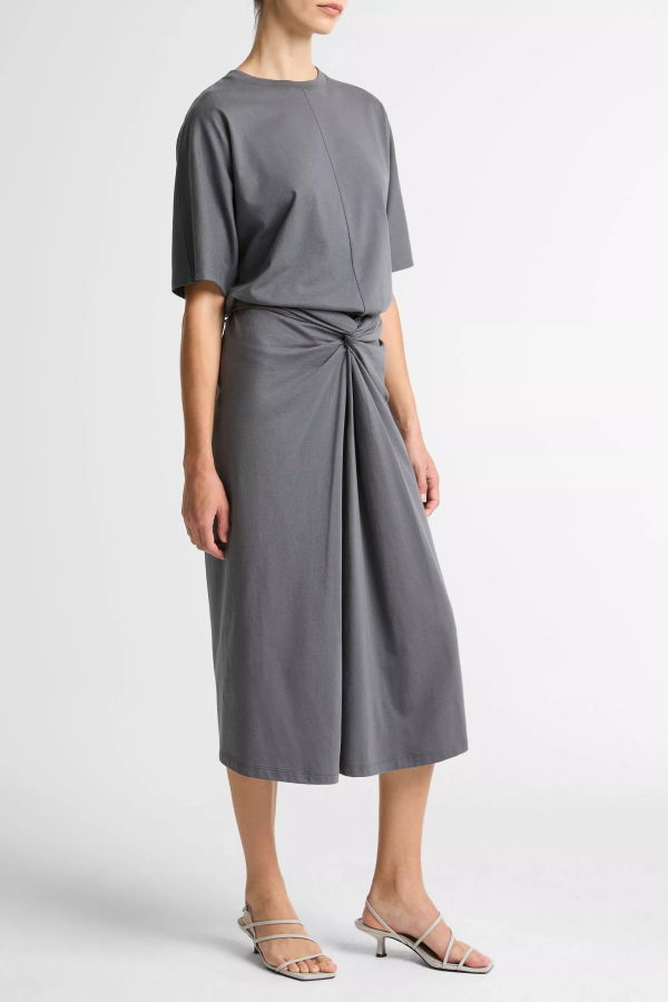 VINCE Cotton Fixed-Wrap Skirt