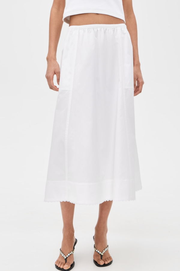 VINCE Scallop Detail Maxi Skirt