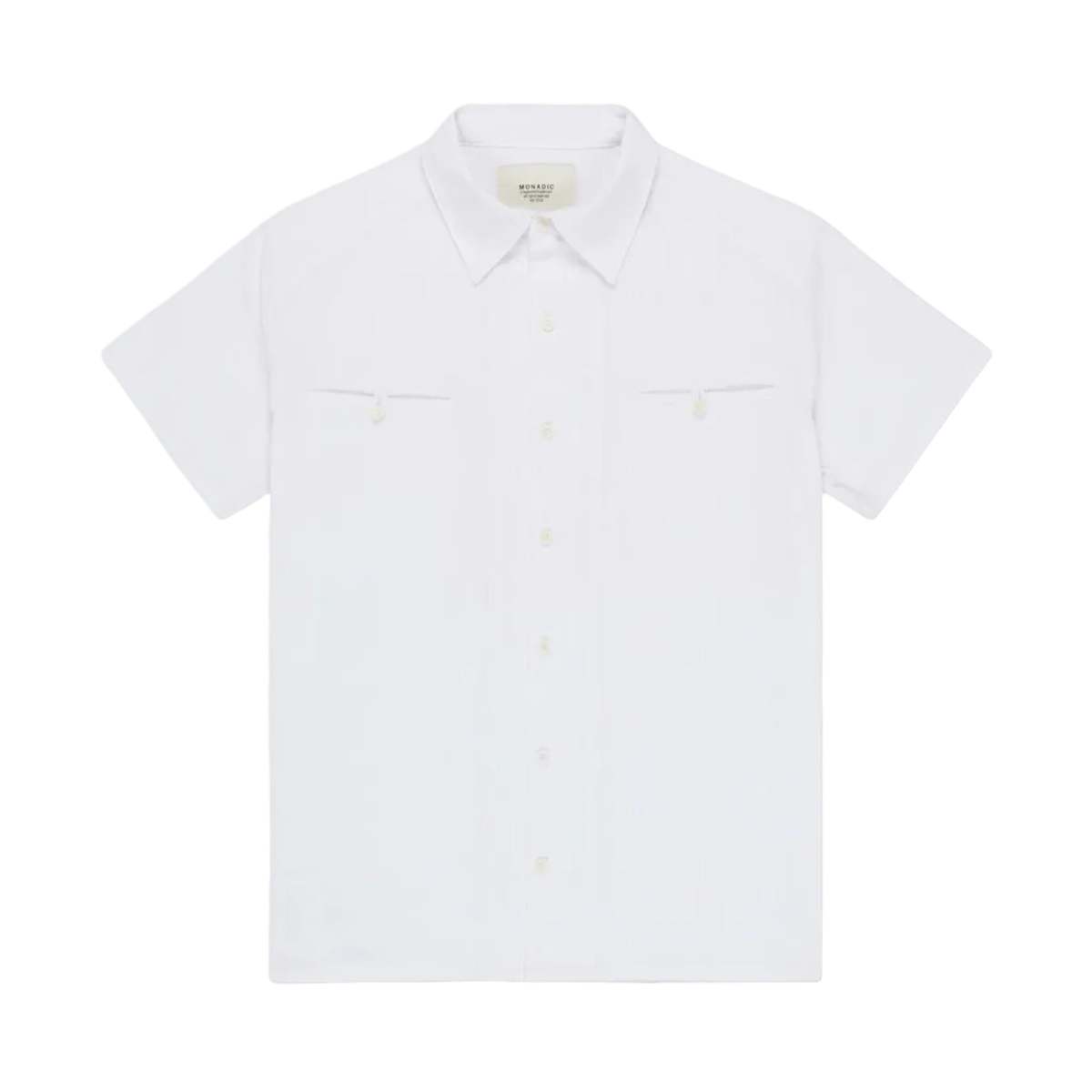 MONADIC Riviera Seersucker Shirt - White - Image 1 of 2
