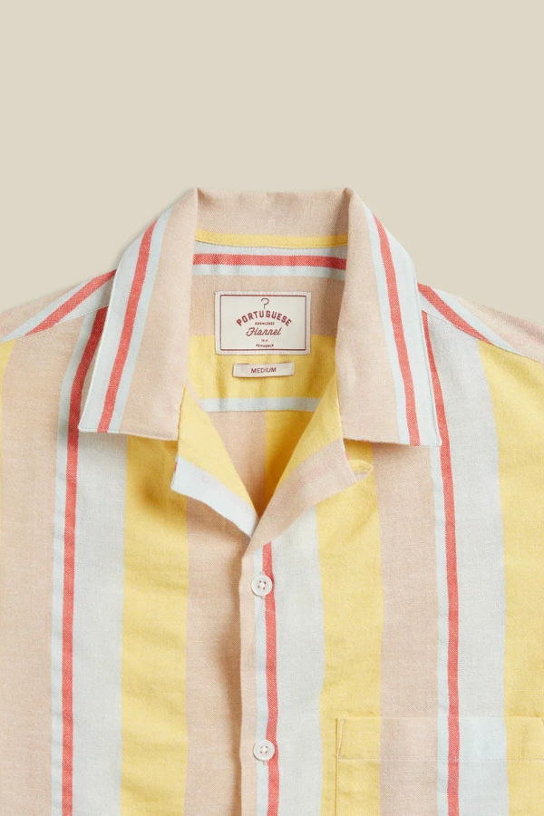 Portuguese Flannel Boat Shirt Multi Stripe