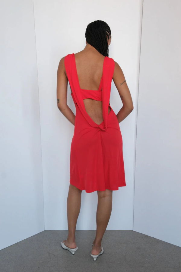 Geel Sabrina Dress - Punch Red