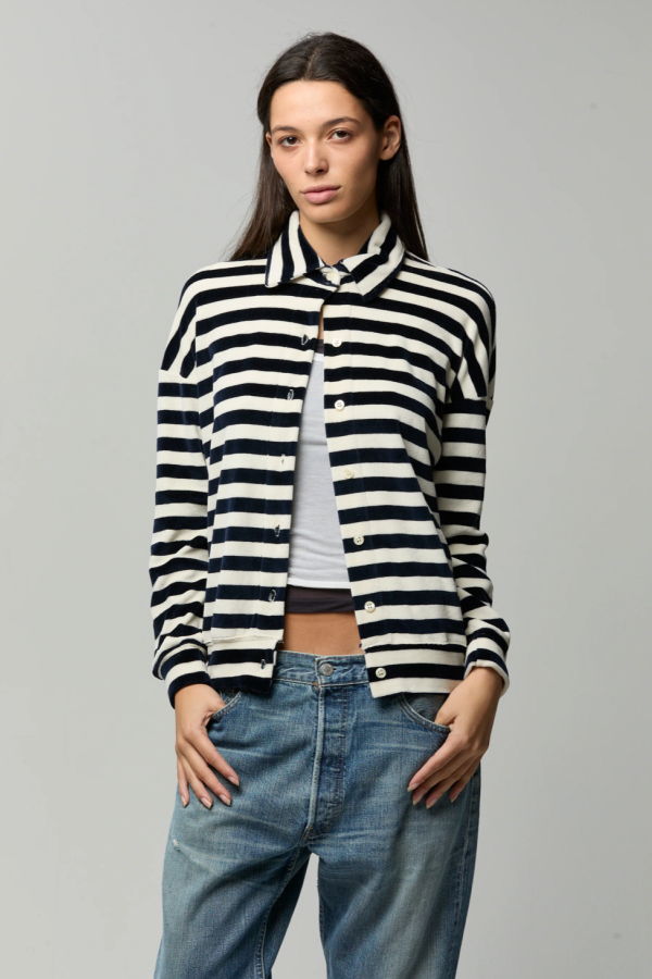 Asher Azalea Teri Cardigan - Striped