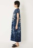 Blue Blue Japan Indigo Glass Jacquard Hand-Dyed Dress - Thumbnail 3