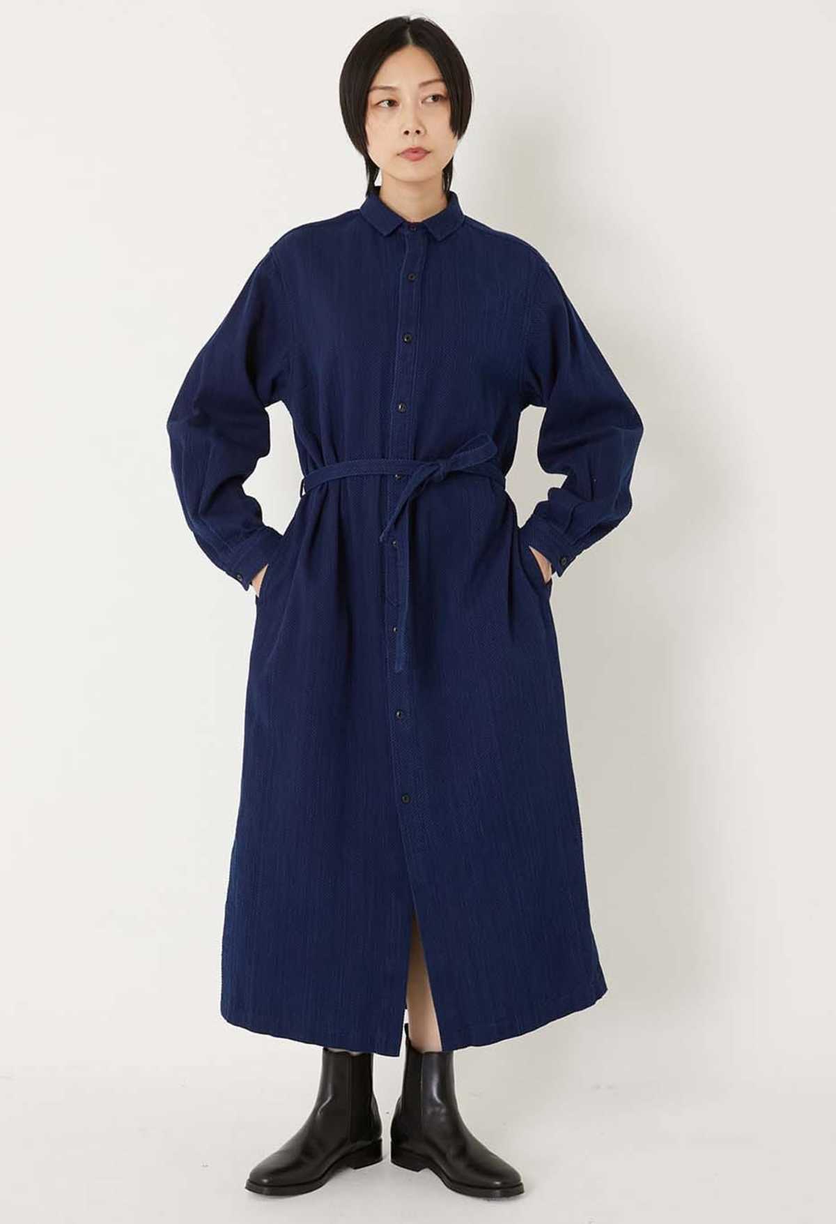 Blue Blue Japan Kasezome Sashiko Shirt Dress - Image 1 of 10
