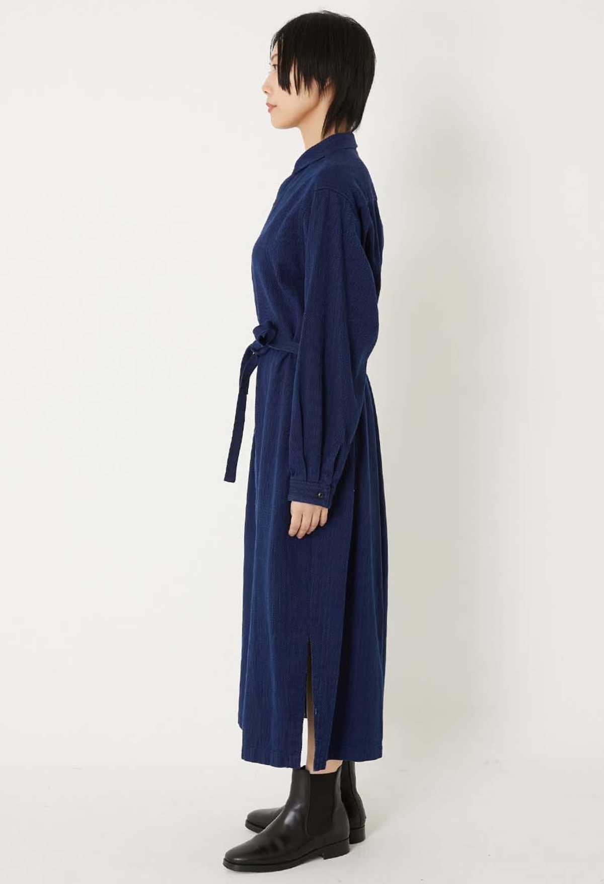 Blue Blue Japan Kasezome Sashiko Shirt Dress - Image 8 of 10