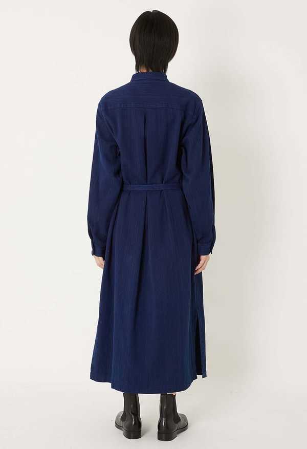 Blue Blue Japan Kasezome Sashiko Shirt Dress