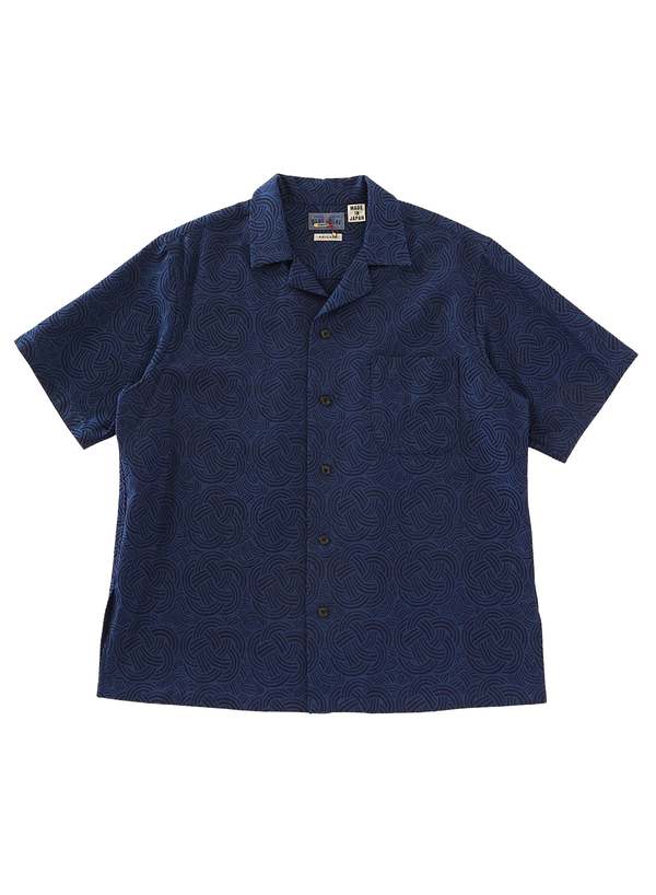 Blue Blue Japan Woven Indigo Mizuhiki Jacquard Shirt Blue Blue Japan Woven Indigo Mizuhiki Jacquard Shirt