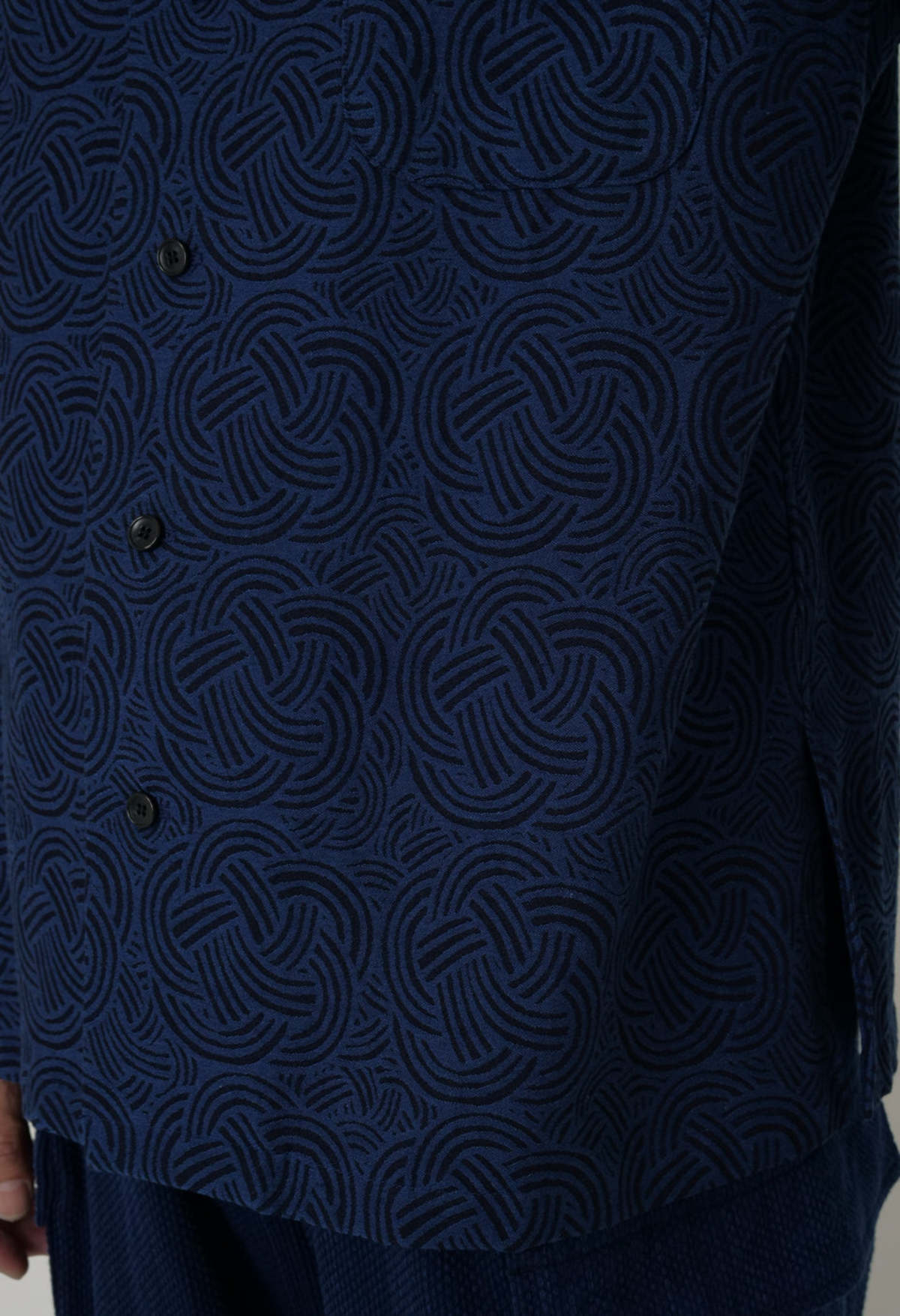 Blue Blue Japan Woven Indigo Mizuhiki Jacquard Shirt - Image 6 of 8