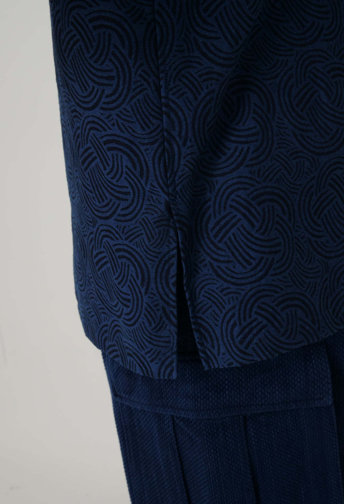 Blue Blue Japan Woven Indigo Mizuhiki Jacquard Shirt - Image 7 of 8