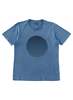Blue Blue Japan Unisex Knitted Indigo Circle T-Shirt - Thumbnail 1