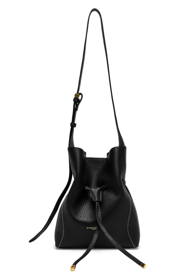 Gianni Chiarini Sienna Leather Bucket Bag - Black