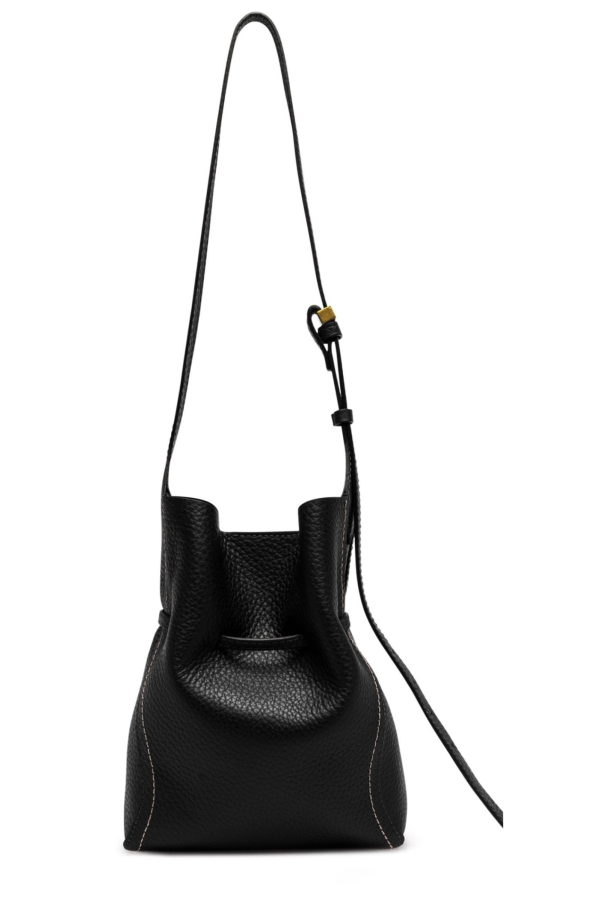 Gianni Chiarini Sienna Leather Bucket Bag - Black