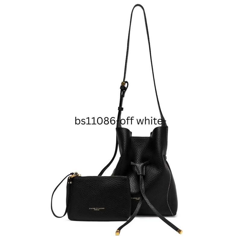 Gianni Chiarini Sienna Leather Bucket Bag - Black