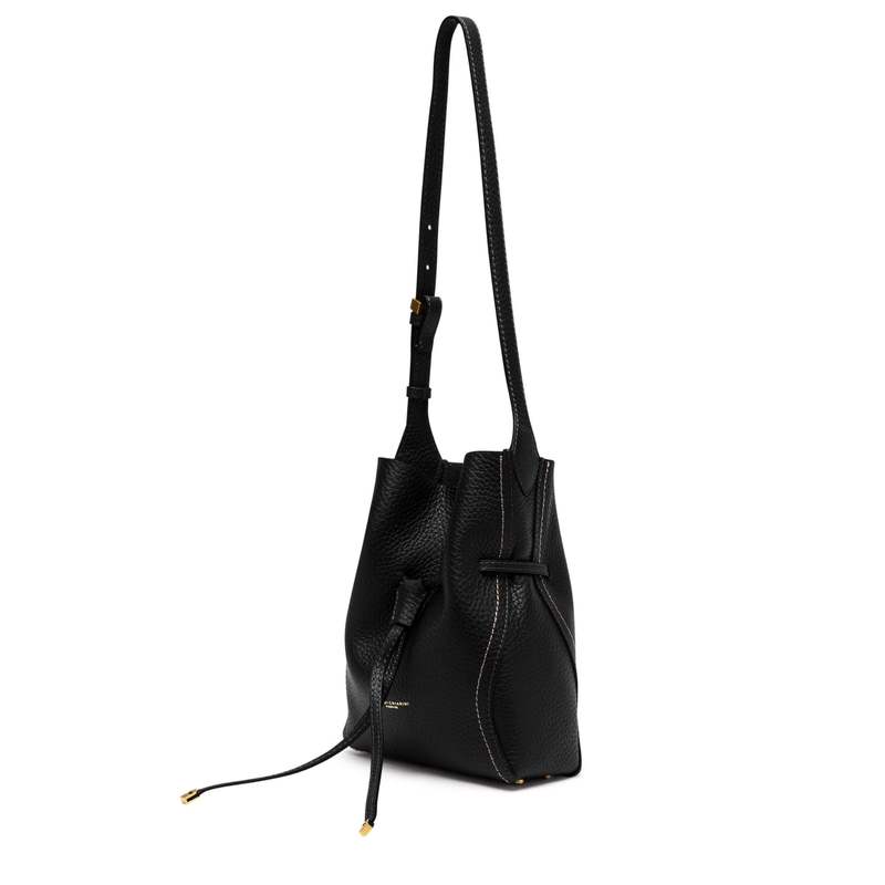 Gianni Chiarini Sienna Leather Bucket Bag - Black