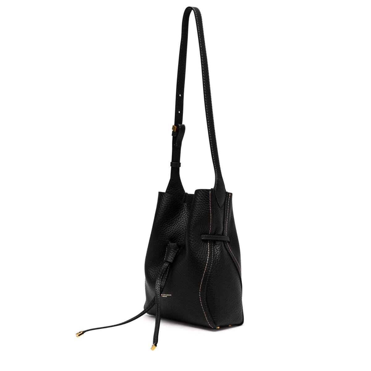 Gianni Chiarini Sienna Leather Bucket Bag - Black - Image 4 of 6