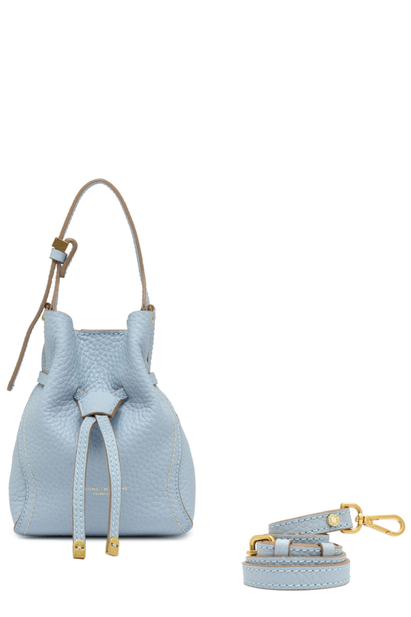 Gianni Chiarini Sienna Leather Bucket Bag - Light Blue
