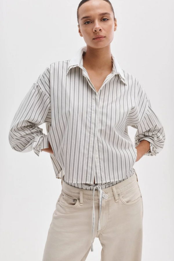 Rag & Bone Marin Striped Combo Shirt