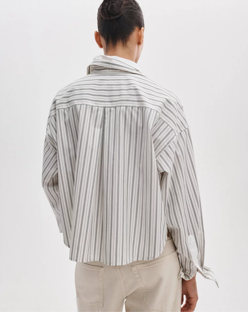 Rag & Bone Marin Striped Combo Shirt