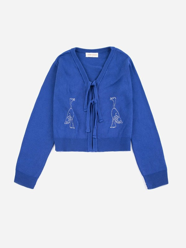 Bobo Choses Summer Trip Bird Cotton Cropped Cardigan Bobo Choses Summer Trip Bird Cotton Cropped Cardigan