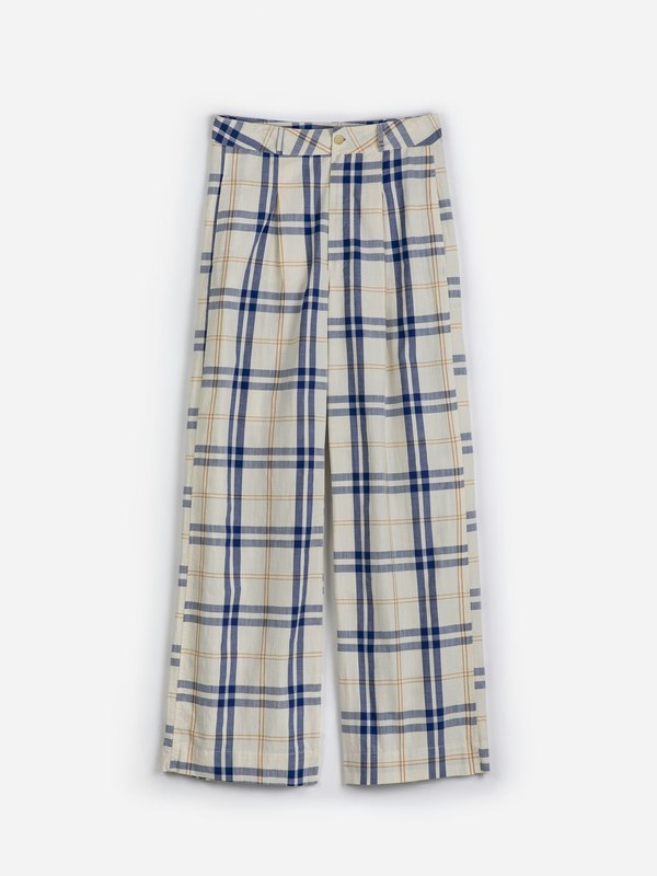 Bobo Choses Fun Tartan Twill Wide Leg Pants Bobo Choses Fun Tartan Twill Wide Leg Pants