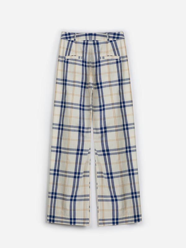 Bobo Choses Fun Tartan Twill Wide Leg Pants