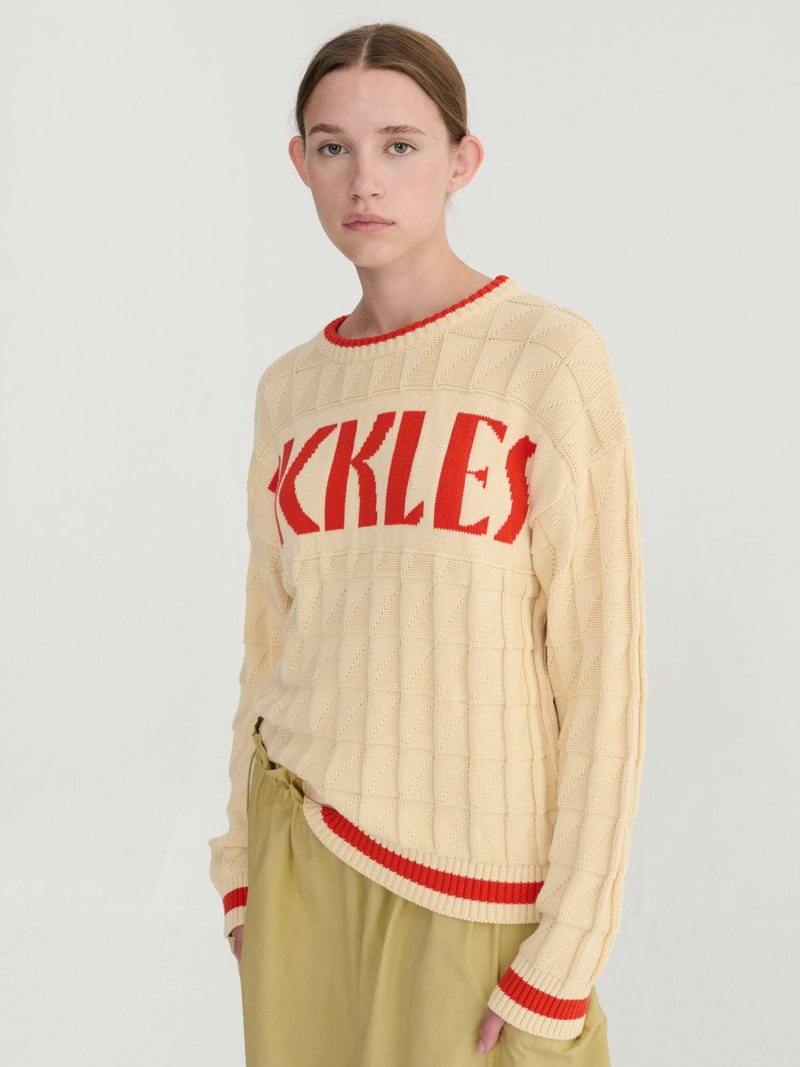 Bobo Choses Pickles Cotton Jumper - Beige