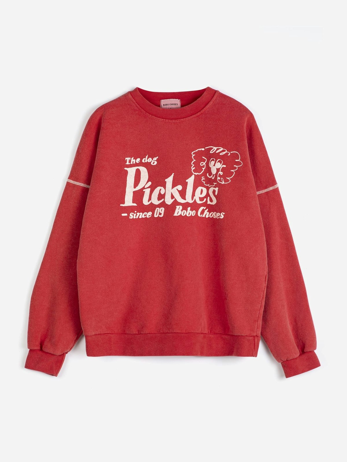 KIDS Bobo Choses Pickles The Dog Relaxed Sweatshirt - Red - Image 1 of 11