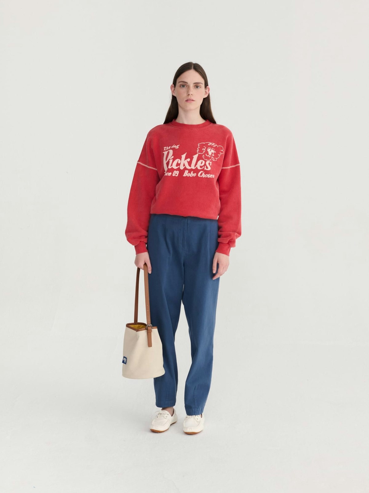 KIDS Bobo Choses Pickles The Dog Relaxed Sweatshirt - Red - Image 5 of 11