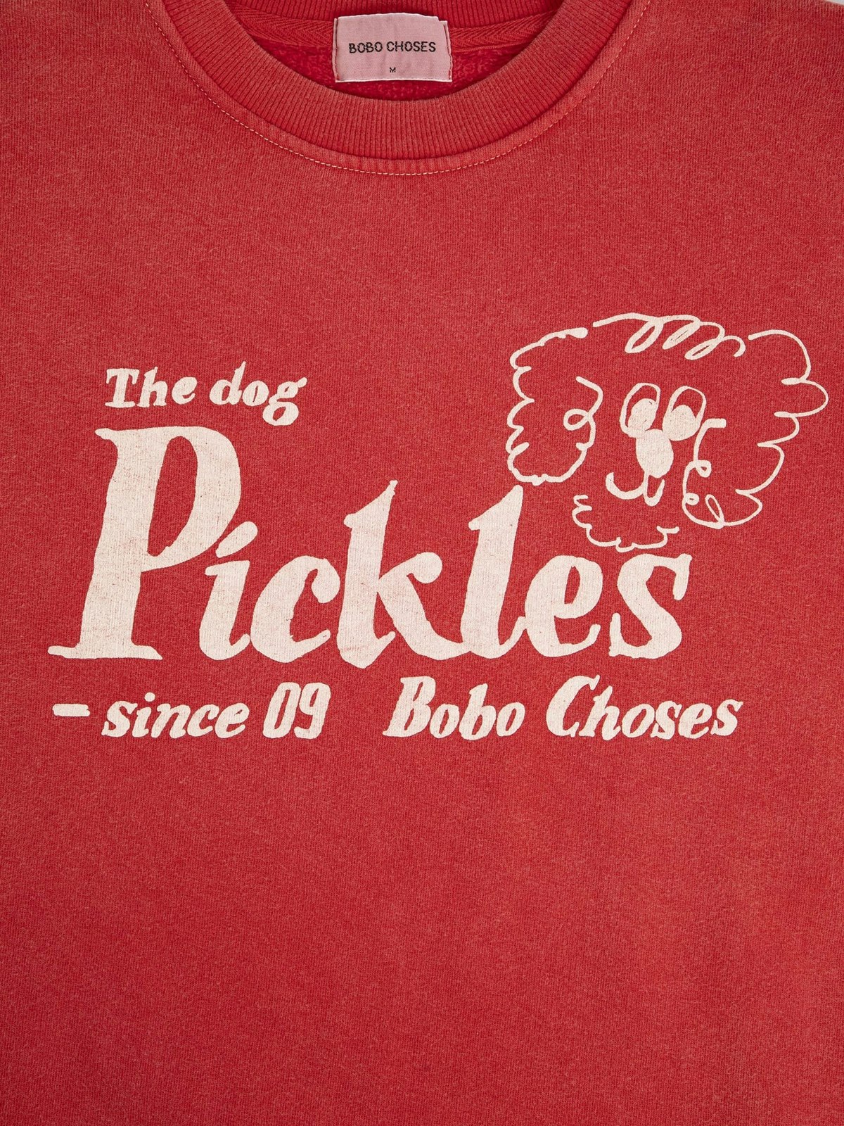 KIDS Bobo Choses Pickles The Dog Relaxed Sweatshirt - Red - Image 9 of 11