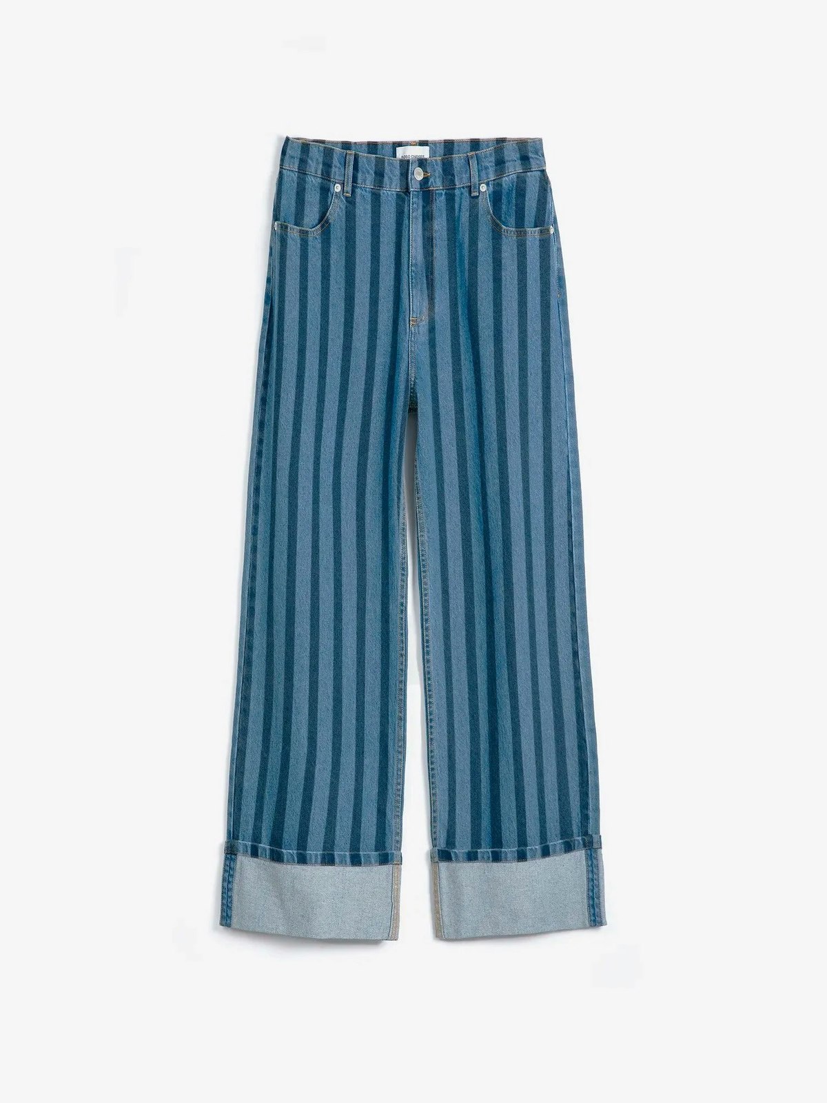 Bobo Choses Striped Wideleg Denim Pants - Blue - Image 6 of 16