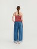 Bobo Choses Striped Wideleg Denim Pants - Blue - Thumbnail 16