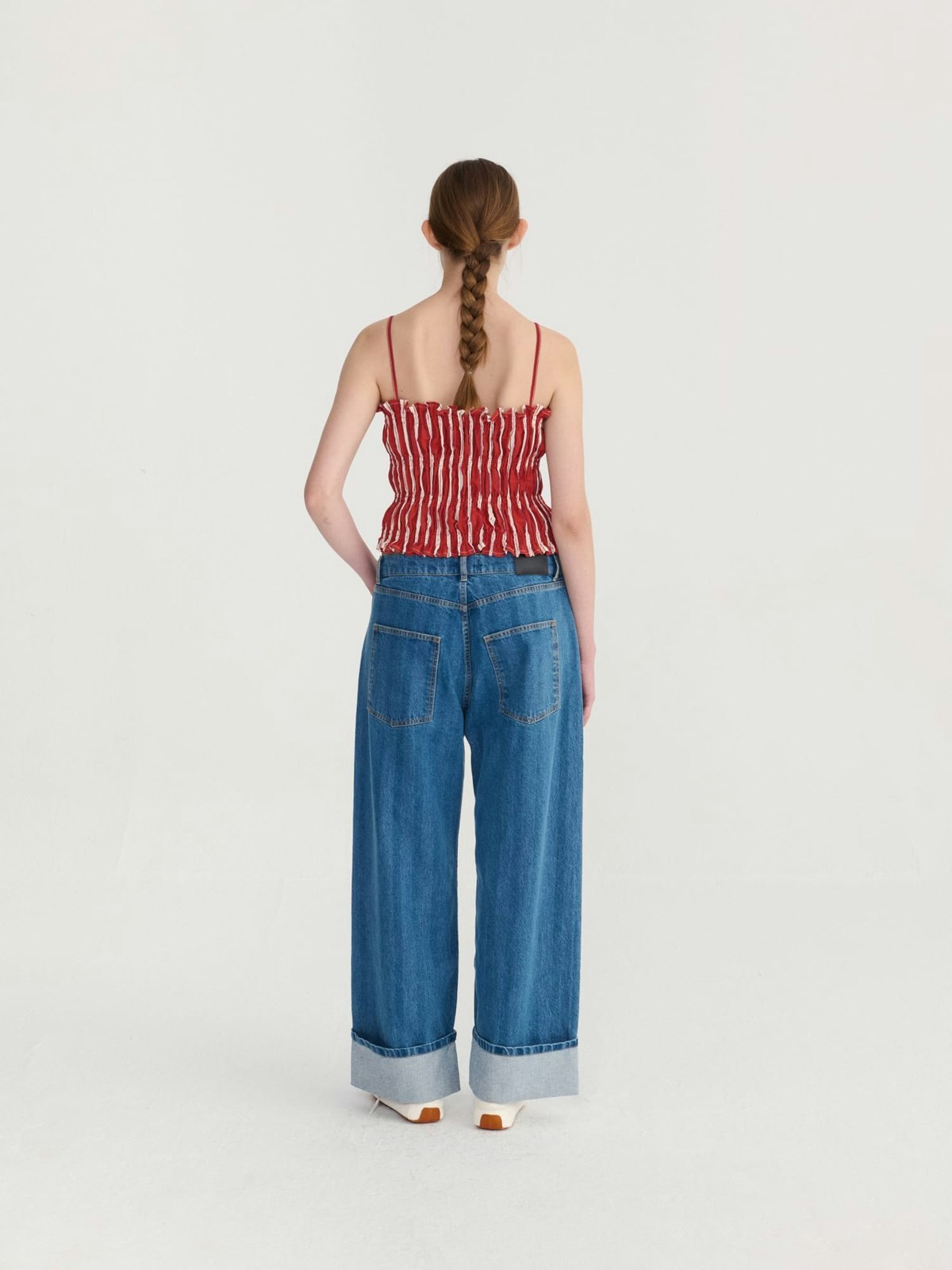 Bobo Choses Striped Wideleg Denim Pants - Blue - Image 16 of 16
