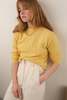 Hermine Vintage 90s Lemon Polo Ralph Lauren Lambswool Cable Knit Sweater - Yellow - Thumbnail 1