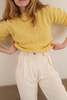 Hermine Vintage 90s Lemon Polo Ralph Lauren Lambswool Cable Knit Sweater - Yellow - Thumbnail 5