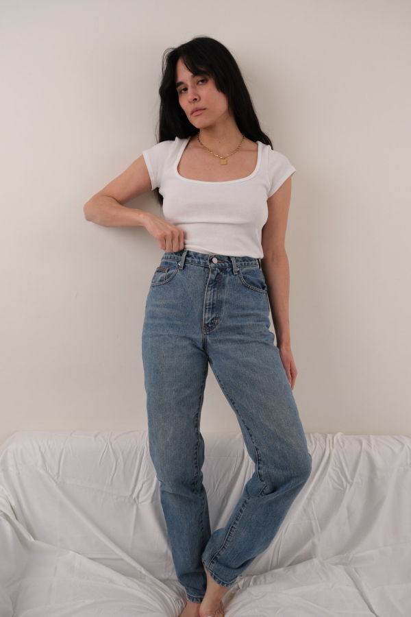 Hermine Vintage 90s Medium Wash Calvin Klein Cotton Denim Jeans