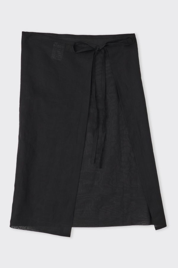 Ernie Palo Sheer Wrap Skirt