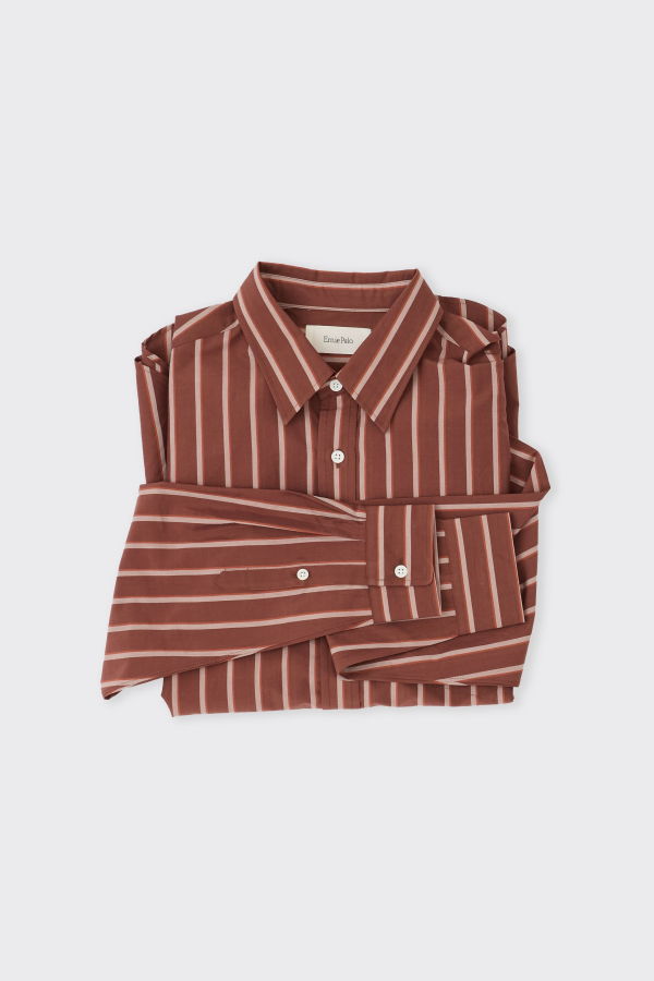 Ernie Palo Silk Cotton Stripe Shirt