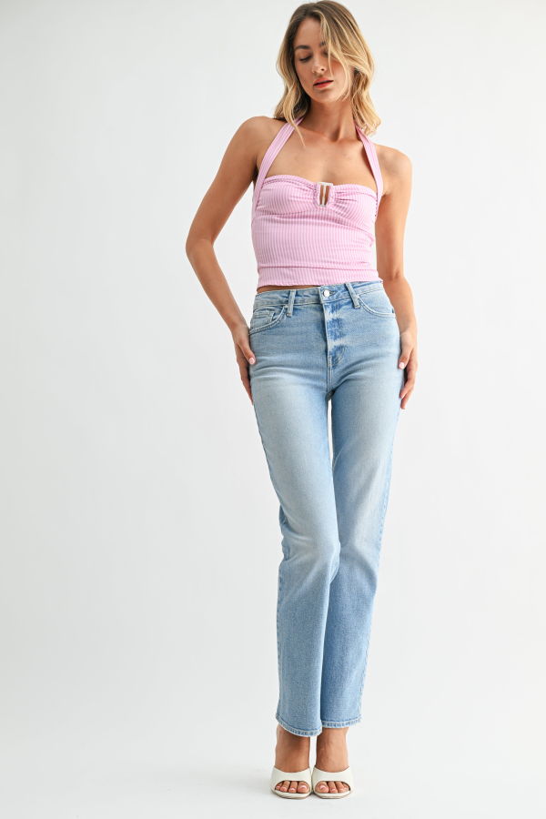 Just Black Denim The Midrise Stovepipe Straight Jean - Medium Denim