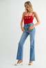 Just Black Denim The Vintage Relaxed Slight Flare Jeans - Medium Denim - Thumbnail 3