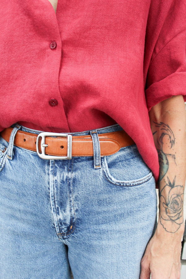 Vintage Ralph Lauren Leather Belt - Cognac