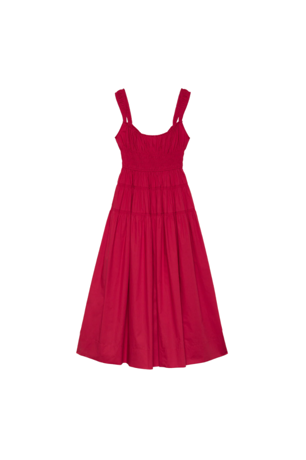 DÔEN Clover Dress - Deep Tomato