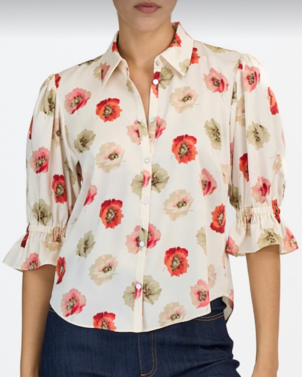Cinq A Sept Fiona Top - Floating Poppies