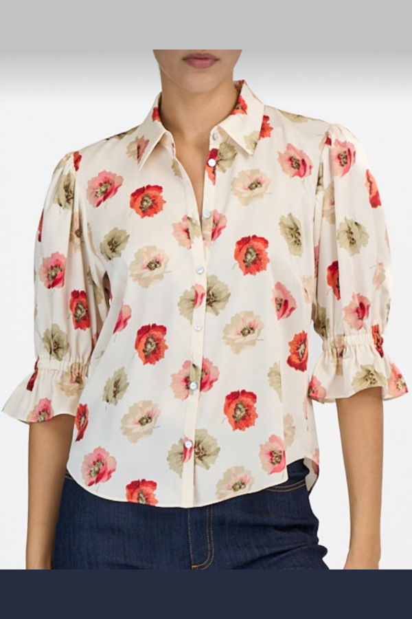 Cinq A Sept Fiona Top - Floating Poppies