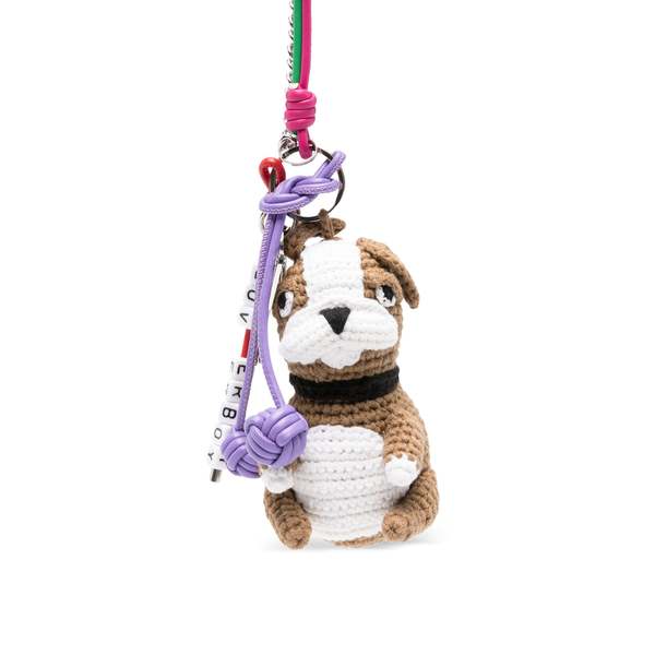 CHARLES JEFFREY LOVERBOY Character Crochet Bag Charm Keyring - Beige