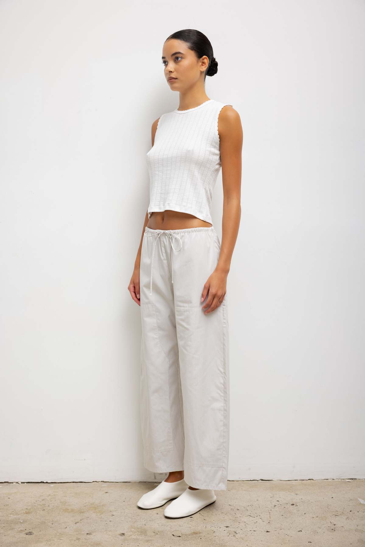 Leset Pointelle Sleeveless Crew Top - Image 4 of 4