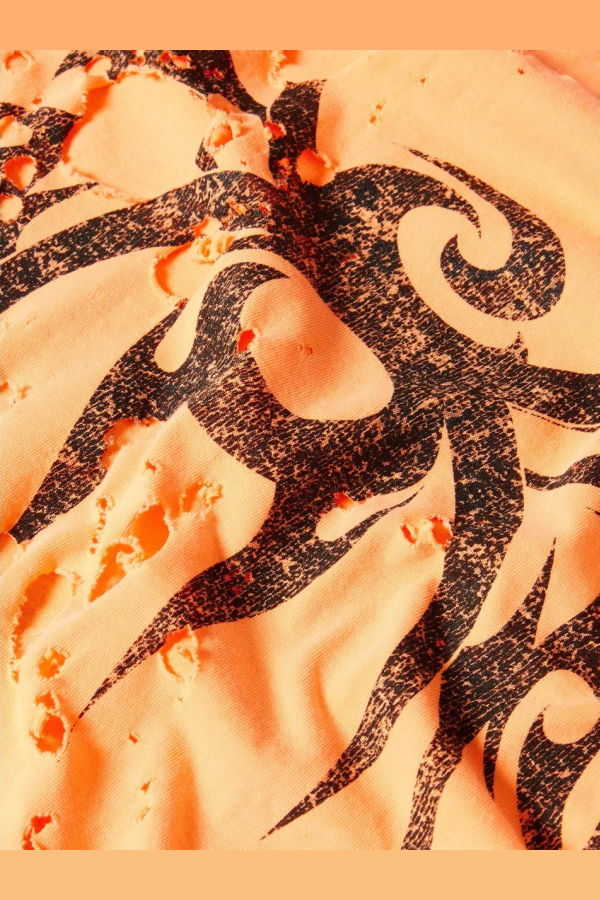 Hellstar Tribal Long Sleeve Tee - Orange